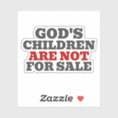Gods kinderen zijn NIET te koop Sticker (Vel)