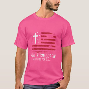 Gods kinderen zijn niet te koop tegen kinderhandel t-shirt