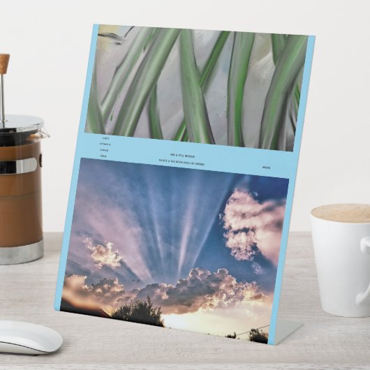 God's Kitchen Is Always Open! Reclamebord Met Voetstuk (Insitu)