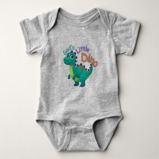 God's Kleine Dino Baby Body Romper (Voorkant)