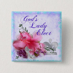God's Lady Elect Pin Vierkante Button 5,1 Cm