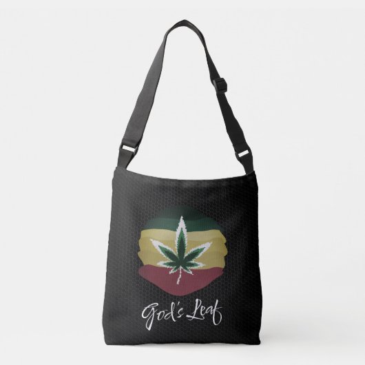 God's Leaf - Deluxe Funky Faded Edition Crossbody Tas (Voorkant)