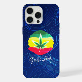God's Leaf - Funky Blue Edition iPhone 15 Pro Max Case