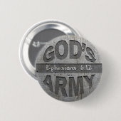 Gods Leger - Ephesianen 6:12 Bijbelverse metalen g Ronde Button 5,7 Cm (Voorkant /achterkant)