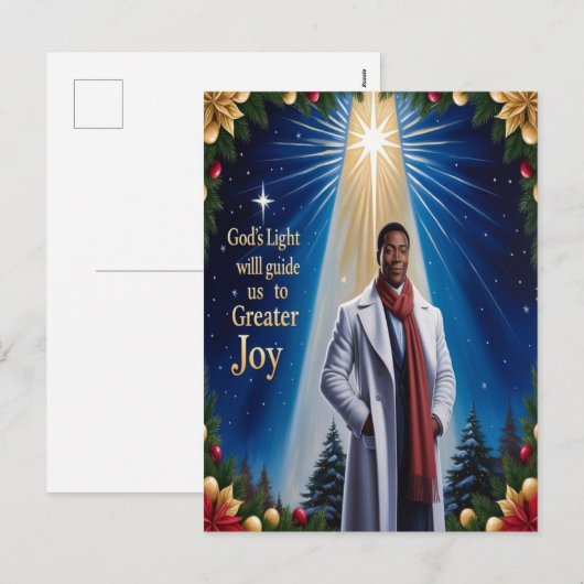 Gods licht religieus kerst Briefkaart (Voorkant / Achterkant)