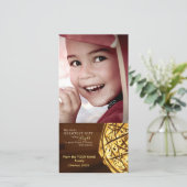 Gods licht religieuze Christelijke kerstfotokaart Feestdagenkaart (Staand voorkant)