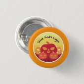 Gods lichte Halloween-Button Ronde Button 3,2 Cm (Voorkant /achterkant)