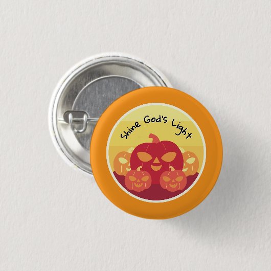 Gods lichte Halloween-Button Ronde Button 3,2 Cm (Voorkant /achterkant)