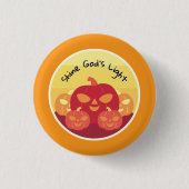 Gods lichte Halloween-Button Ronde Button 3,2 Cm (Voorkant)
