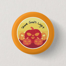 Gods lichte Halloween-Button Ronde Button 3,2 Cm