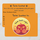 Gods lichte Halloween-uitnodiging Kaart (Voorkant / Achterkant)