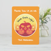 Gods lichte Halloween-uitnodiging Kaart (Staand voorkant)