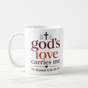 Gods Lief Draagt Me Inspirerende Christelijke Spre Koffiemok
