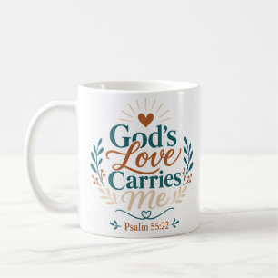 God's Liefde Draagt Me Dagelijks Spirituele Quote Koffiemok