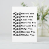 Gods liefde en beloften zijn vol geloof kaart (Staand voorkant)