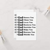 Gods liefde en beloften zijn vol geloof kaart (Voorkant / Achterkant in situ)