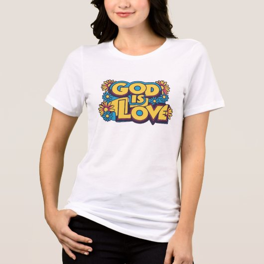 Gods liefde is een bijbelcitaat Tri-Blend shirt (Voorkant)