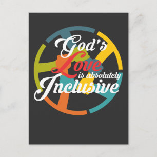 God's liefde is inclusief Rainbow Pride Anti-Racis Briefkaart