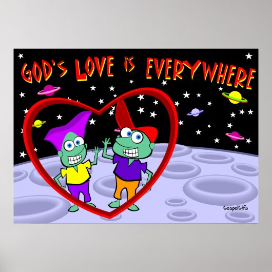 God's liefde is Overal Poster (Voorkant)