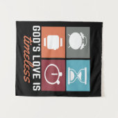 Gods liefde is tijdloos tapijt wandkleed (Voorkant (horizontaal))