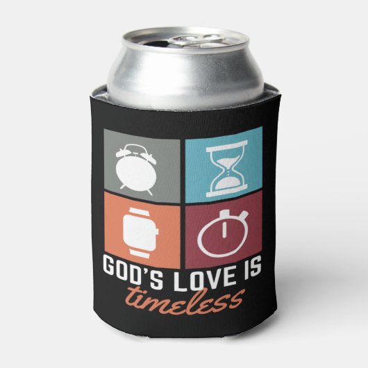 Gods liefde is tijdloze Christelijke Koelbox Blikjeskoeler (Blikje Voorkant)