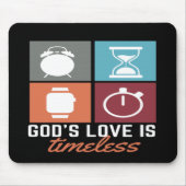 Gods liefde is tijdloze Christelijke Muismat (Voorkant)