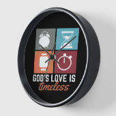 Gods liefde is tijdloze Christelijke wandklok (Hoek)