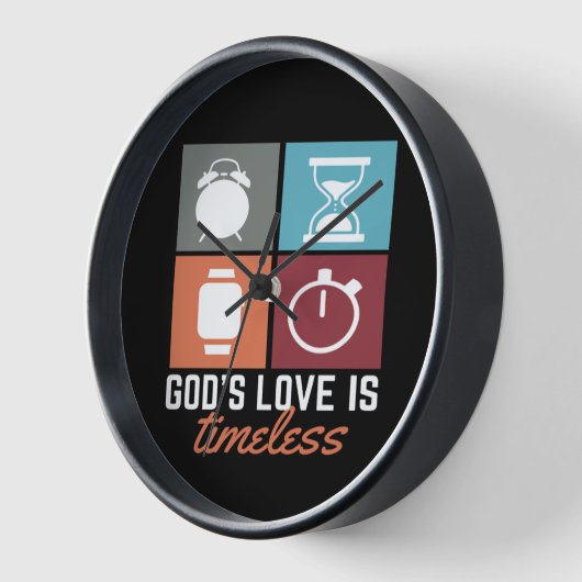 Gods liefde is tijdloze Christelijke wandklok (Hoek)