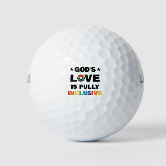 God's liefde is volledig inbegrepen Gay LGBT Pride Golfballen (Voorkant)