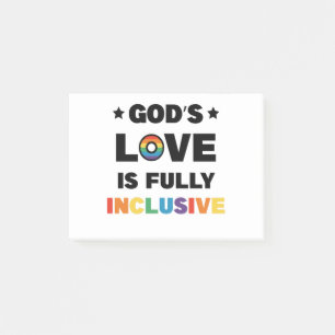 God's liefde is volledig inbegrepen Gay LGBT Pride Post-it® Notes