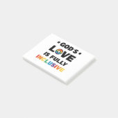 God's liefde is volledig inbegrepen Gay LGBT Pride Post-it® Notes (Schuin)