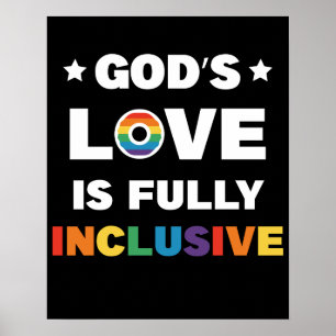 God's liefde is volledig inbegrepen Gay LGBT Pride Poster