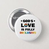 God's liefde is volledig inbegrepen Gay LGBT Pride Ronde Button 5,7 Cm (Voorkant /achterkant)