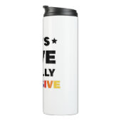 God's liefde is volledig inbegrepen Gay LGBT Pride Thermosbeker (Geroteerd rechts)