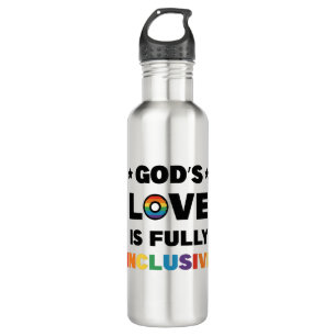 God's liefde is volledig inbegrepen Gay LGBT Pride Waterfles