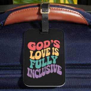 Gods liefde is volledig inclusief Christelijk Jesu Bagagelabel