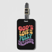 Gods liefde is volledig inclusief Christelijk Jesu Bagagelabel (Voorkant (verticaal))