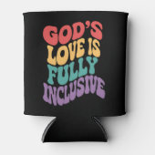 Gods liefde is volledig inclusief Christelijk Jesu Blikjeskoeler (Voorkant)