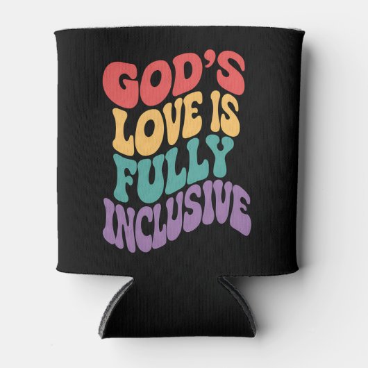 Gods liefde is volledig inclusief Christelijk Jesu Blikjeskoeler (Voorkant)