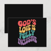 Gods liefde is volledig inclusief Christelijk Jesu Briefkaart (Voorkant / Achterkant)
