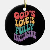 Gods liefde is volledig inclusief Christelijk Jesu Keramisch Ornament (Voorkant)