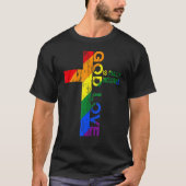 God's liefde is volledig inclusief Christelijk Jez T-shirt (Voorkant)