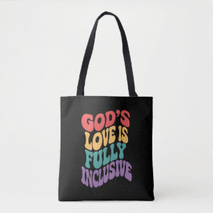 Gods Liefde is volledig inclusief Christelijk Jezu Tote Bag