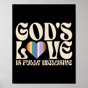 Gods liefde is volledig inclusief christelijke lhb poster