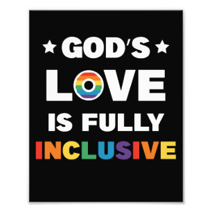 God's Liefde Is Volledig Inclusief Gay LGBT Pride Foto Afdruk