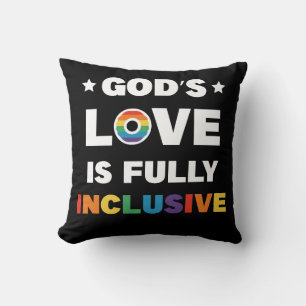 God's Liefde Is Volledig Inclusief Gay LGBT Pride  Kussen