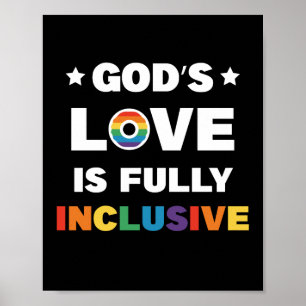 God's Liefde Is Volledig Inclusief Gay LGBT Pride Poster