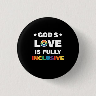 God's Liefde Is Volledig Inclusief Gay LGBT Pride  Ronde Button 3,2 Cm