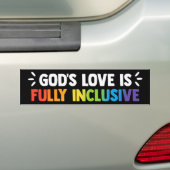 Gods liefde is volledig inclusief LGBTQ homo Chris Bumpersticker (Op auto)