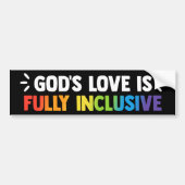 Gods liefde is volledig inclusief LGBTQ homo Chris Bumpersticker (Voorkant)